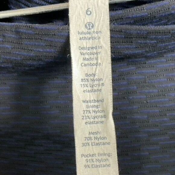 Lululemon Mid-Rise Cropped Mesh Paneled Leggings Women’s Size 6 - Picture 11 of 12